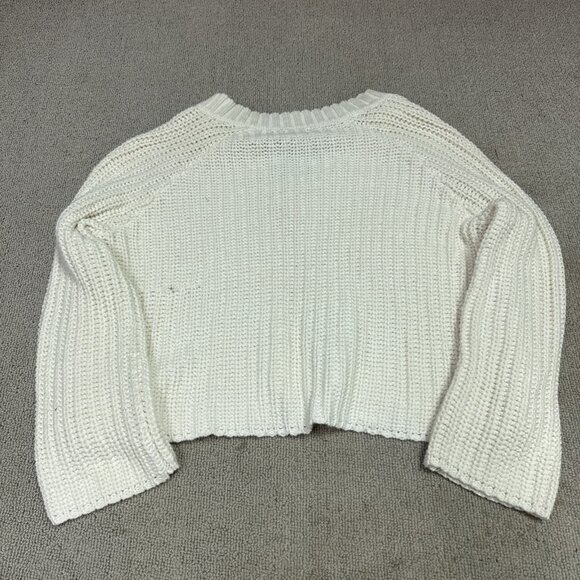 Aerie Sweater Ivory Blue Long Sleeve Pullover Women’s Size Small - Picture 10 of 12